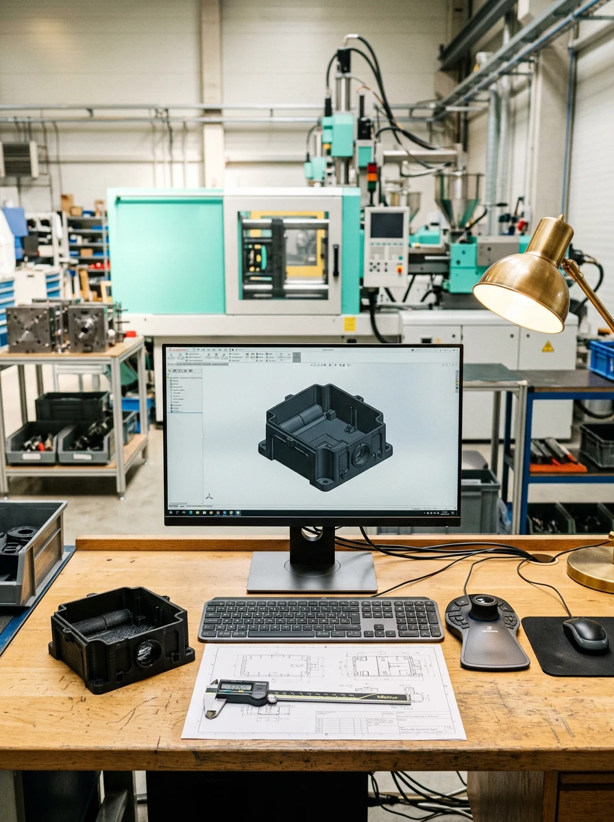 Produktentwicklung bei ELEPART — Konstrukteur am CAD-Arbeitsplatz