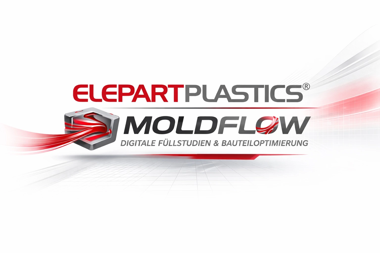 ELEPART Moldflow — Kundengrafik zur digitalen Füllstudie und Bauteiloptimierung